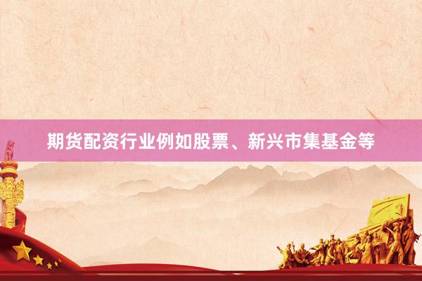 期货配资行业例如股票、新兴市集基金等